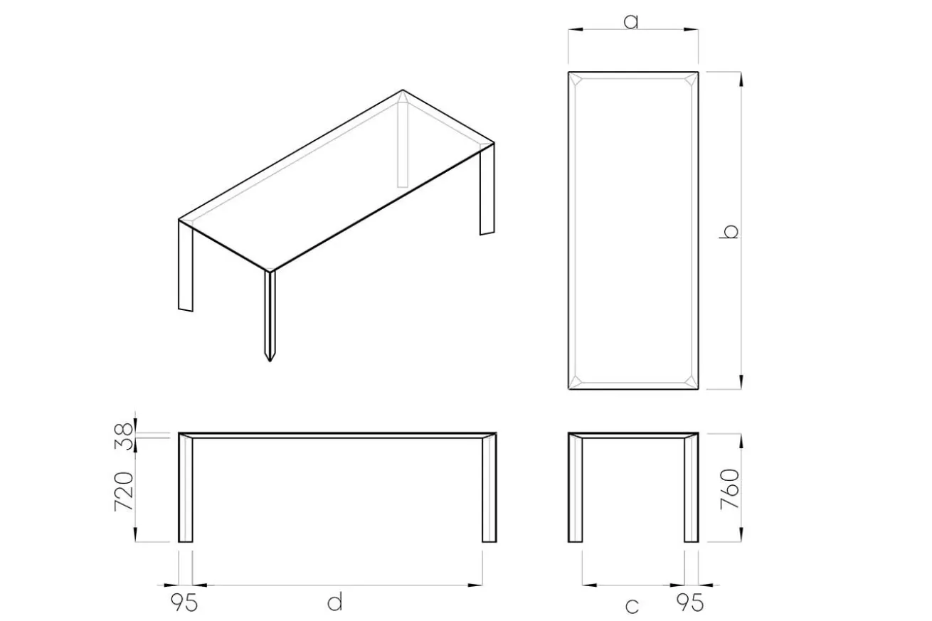 Esstisch Two Eiche massiv ab 180 cm konfigurierbar