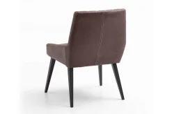 Esszimmerstuhl Leder Rautensteppung braun