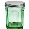 Fish & Fish Dose mit Deckel Glas grün H 15