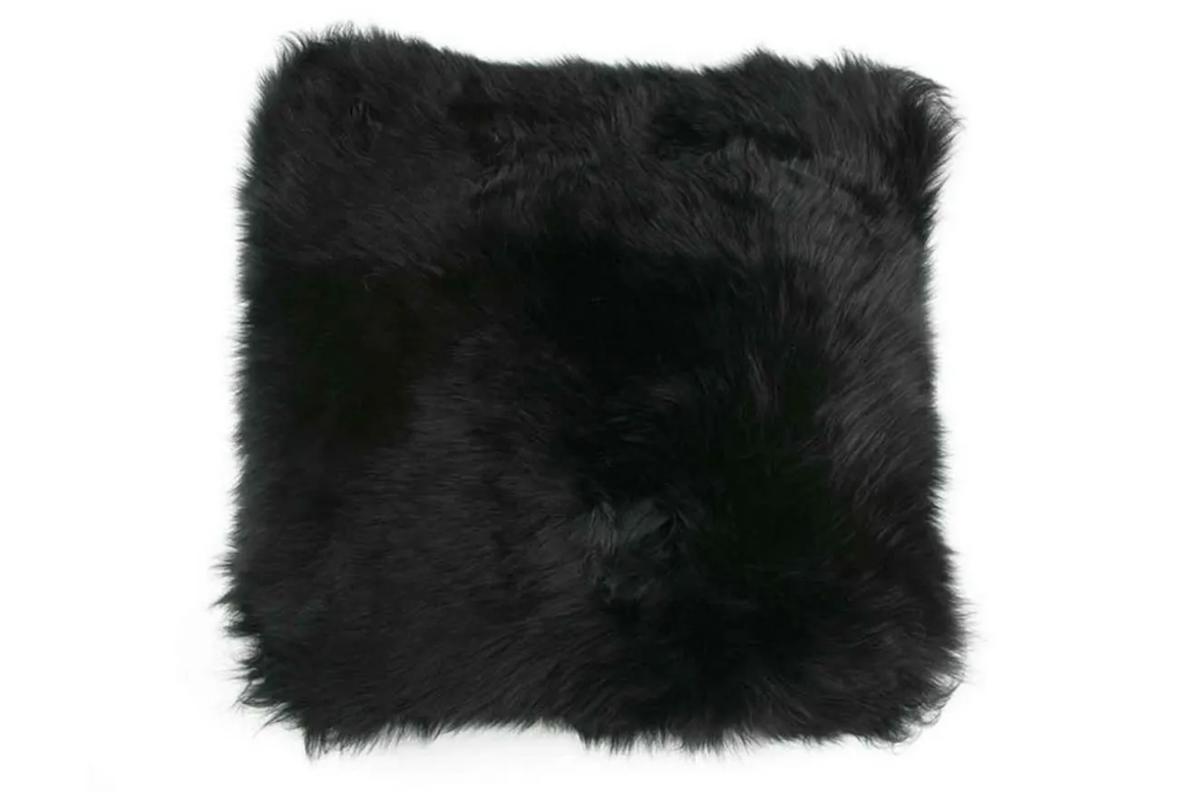 Flax Fellkissen schwarz 40x40cm