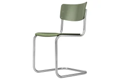 Freischwinger S 43 Buche olivgrün