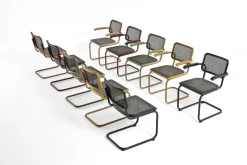 Freischwinger S32V Rattan rotbraun