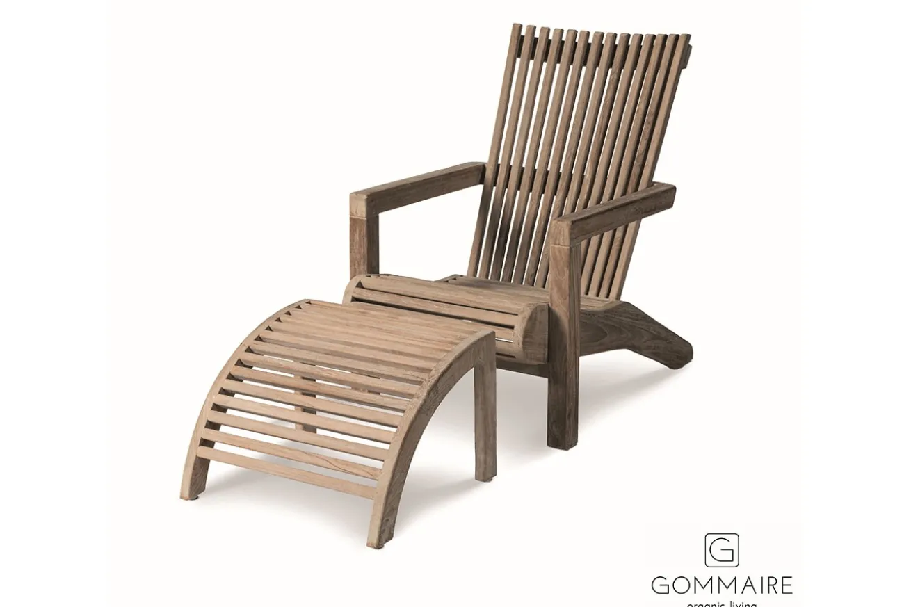 Fußauflage Orso Teak grau