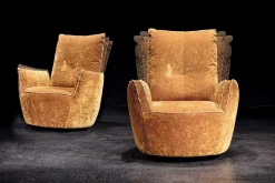 Funktionssessel Blobb Leder beige