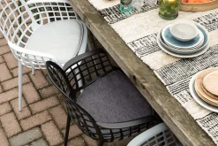 Garten Armlehnstuhl Aluminium schwarz