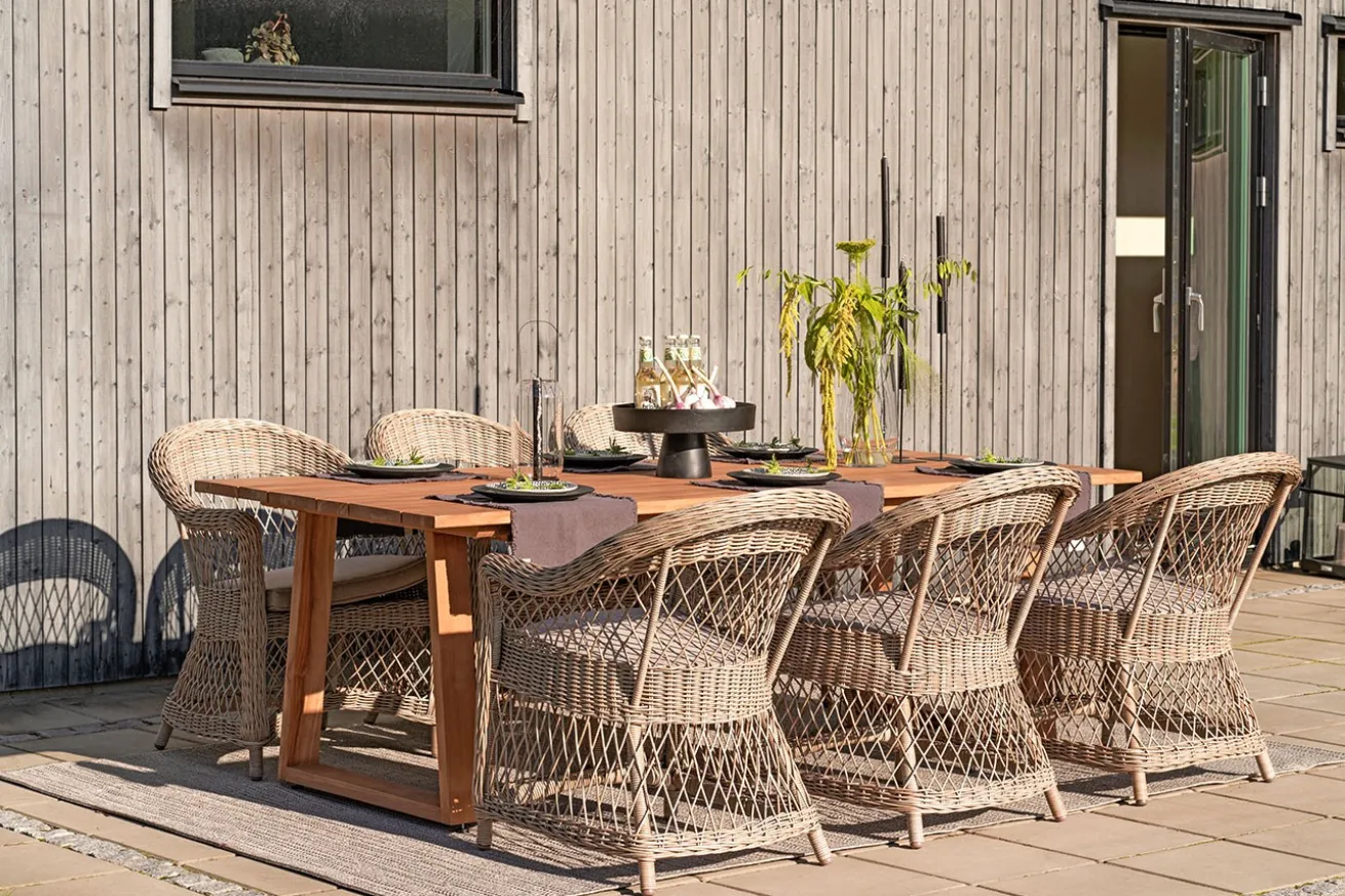 Gartensessel Kamomill mit Kissen beige