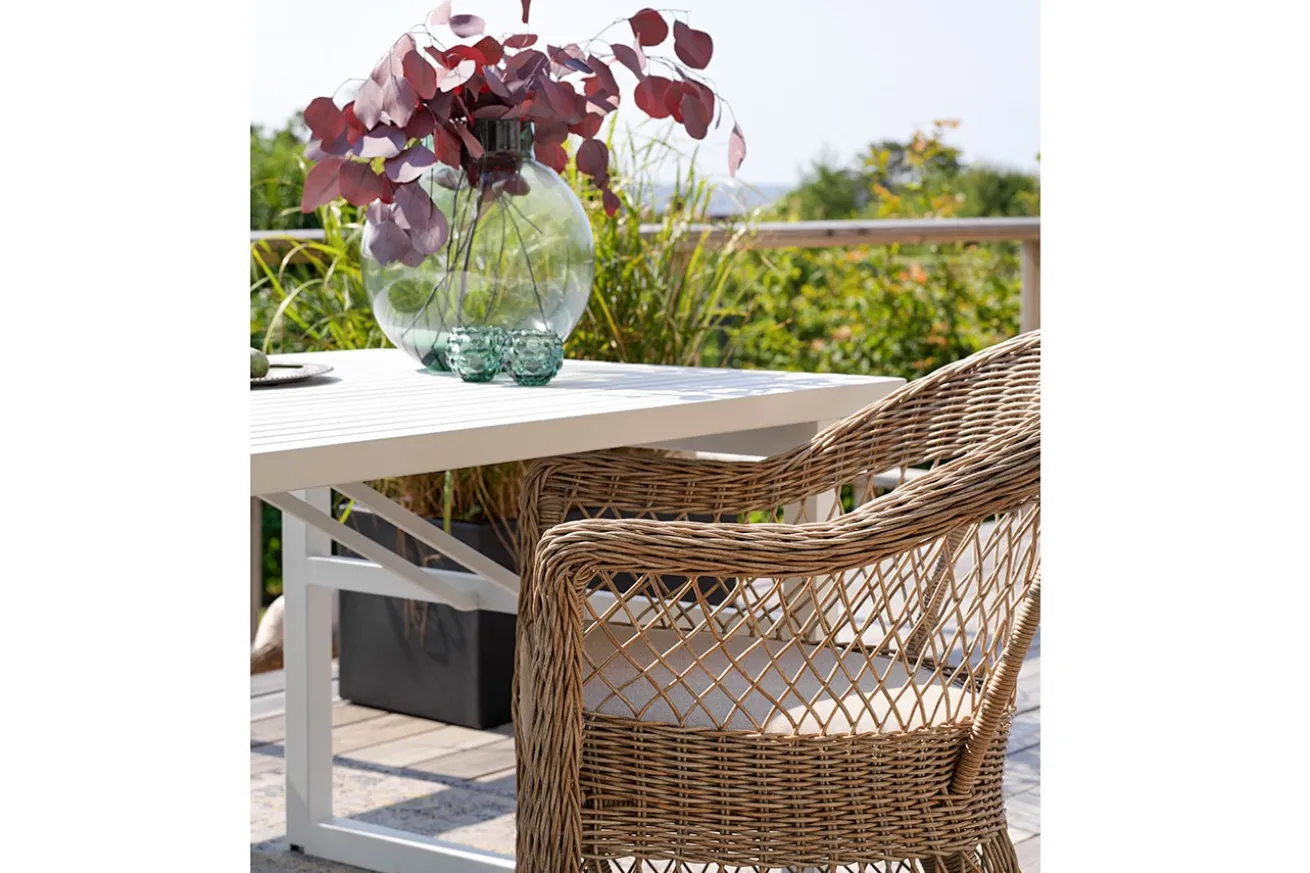 Gartensessel Kamomill mit Kissen beige