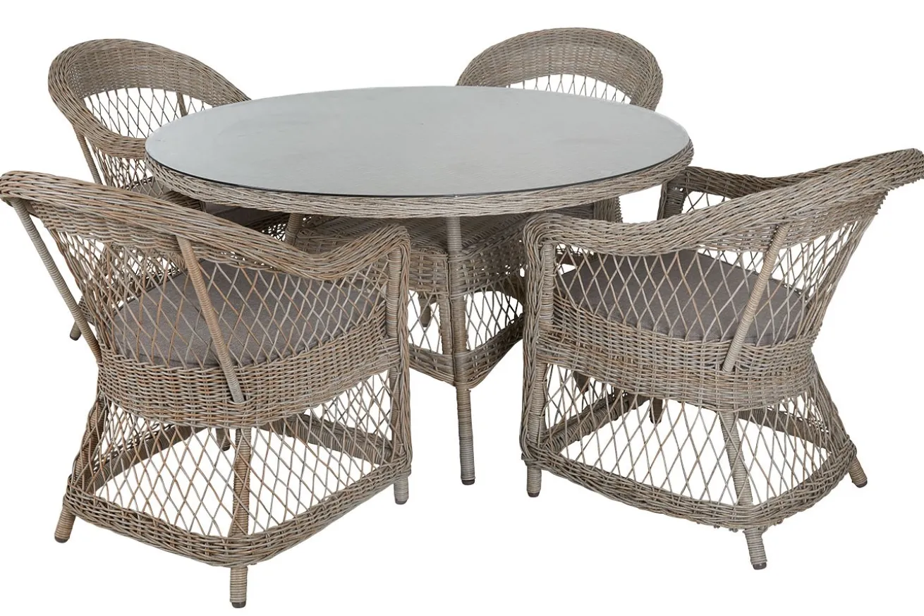 Gartensessel Kamomill mit Kissen beige
