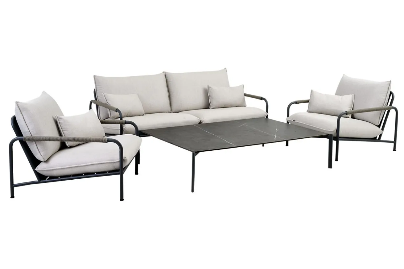 Gartensofa Lerberget 2,5-Sitzer grau