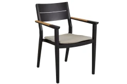 Gartenstuhl Chios stapelbar schwarz