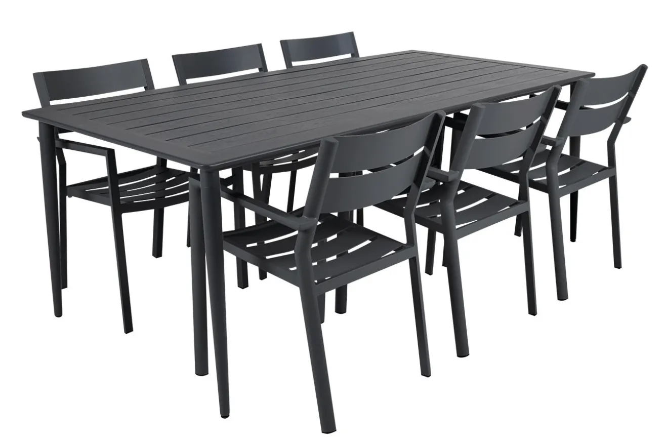 Gartenstuhl Delia stapelbar grau