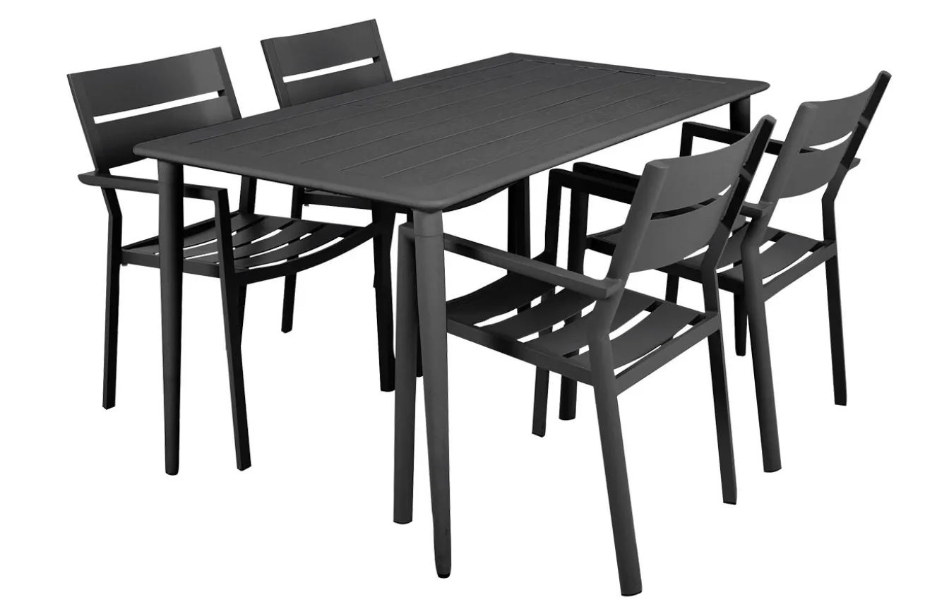 Gartenstuhl Delia stapelbar grau