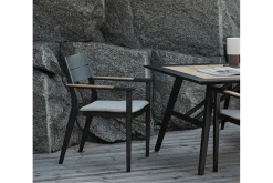 Gartentisch Chios schwarz-natur 175cm