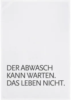 Geschirrtuch Der Abwasch kann warten.