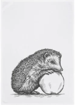 Geschirrtuch Igel mit Apfel