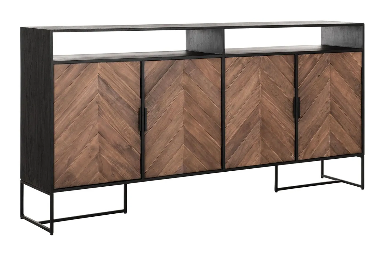 Highboard Criss Cross Massivholz B 200 cm