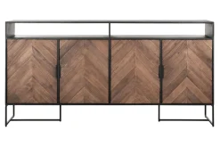 Highboard Criss Cross Massivholz B 200 cm