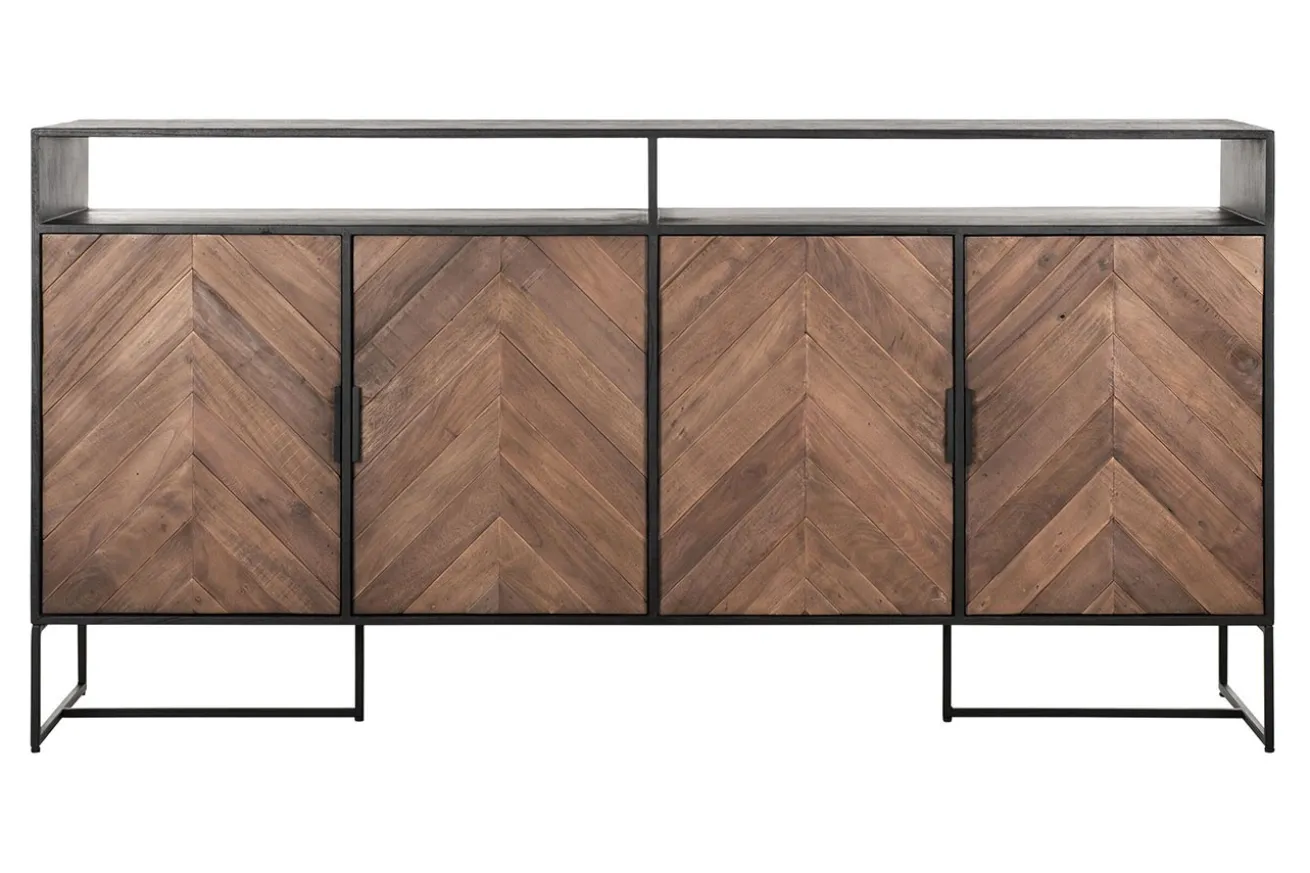 Highboard Criss Cross Massivholz B 200 cm