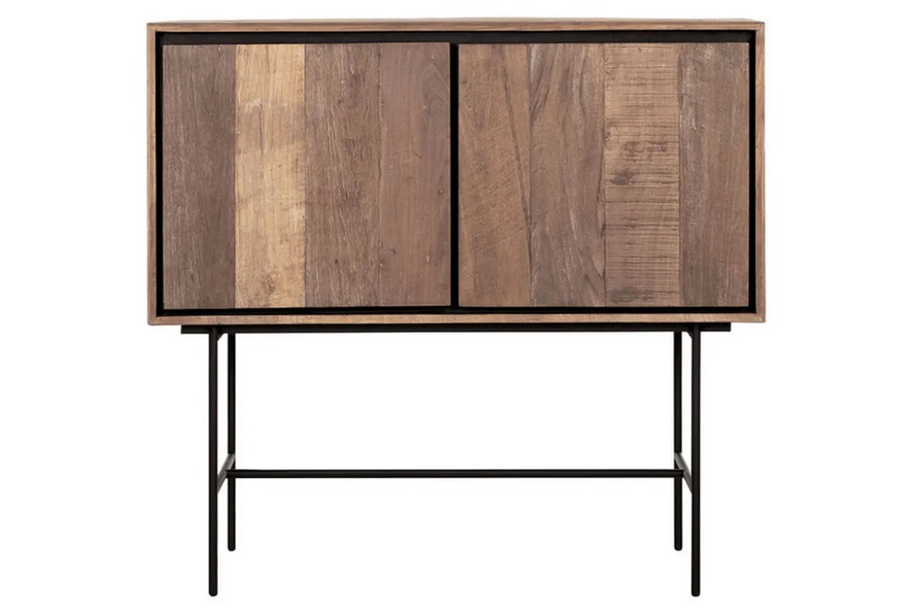 Highboard Metropole Teak Metall H 100 cm