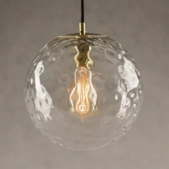 Hängelampe Globe Glas klar D 30 cm