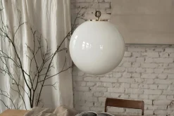 Hängelampe White Ball mit Ring 50 cm