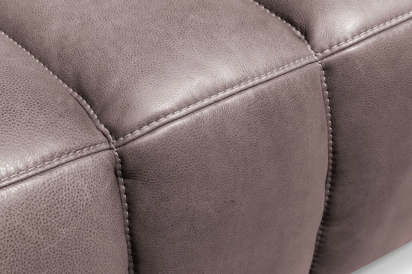 Hocker Bella Leder braun B 105 cm