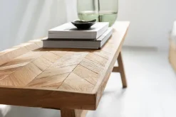 Hocker Herringbone Teakholz B 60 cm