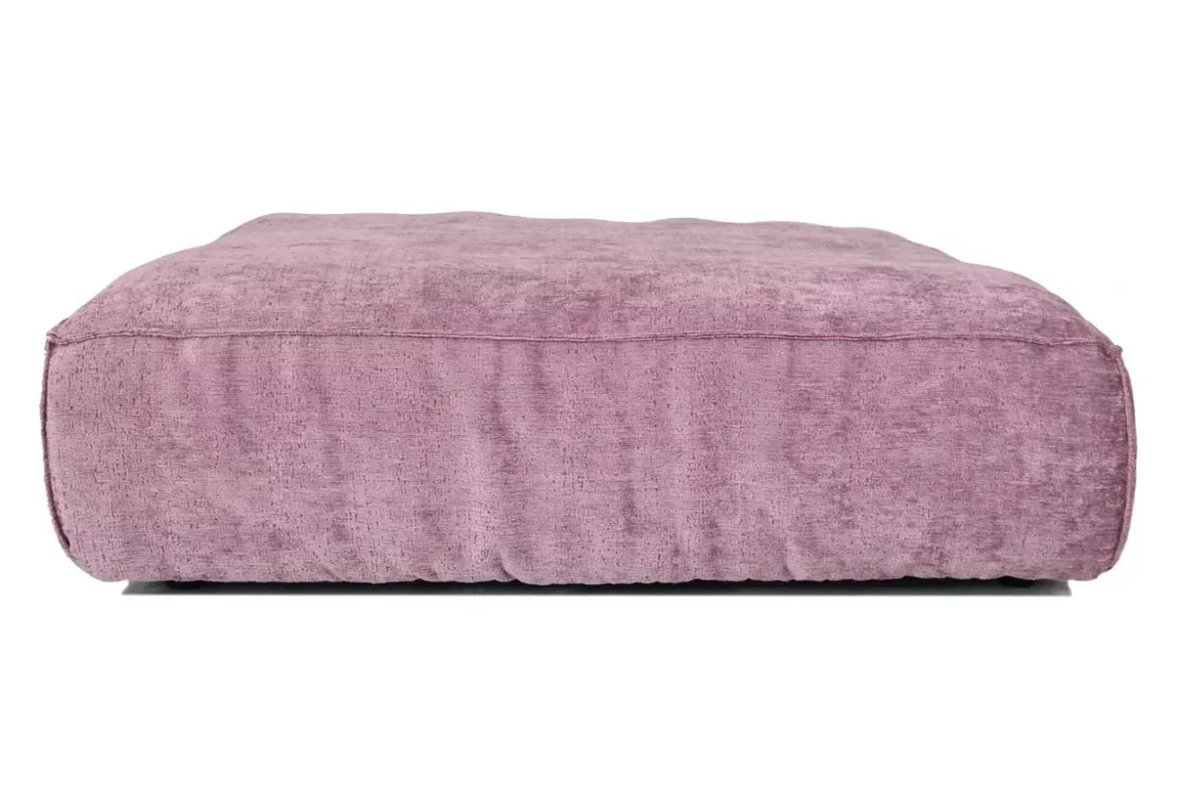 Hocker Marta Samtstoff beige groß