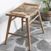 Hocker Rex Teakholz mit Abaca