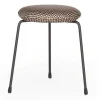 Hocker Stoff schwarz weiss