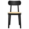Holzstuhl mit Rattan P 118 schwarz