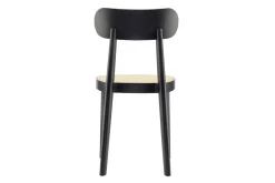 Holzstuhl mit Rattan P 118 schwarz