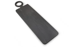 Holztablett Black Brushed Mango Holz XL schwarz