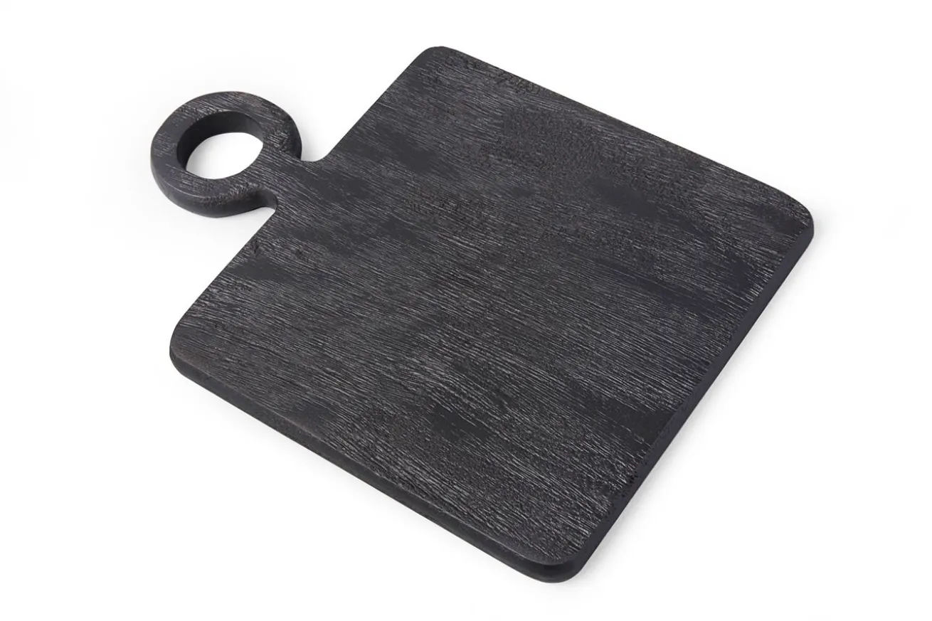 Holztablett schwarz medium