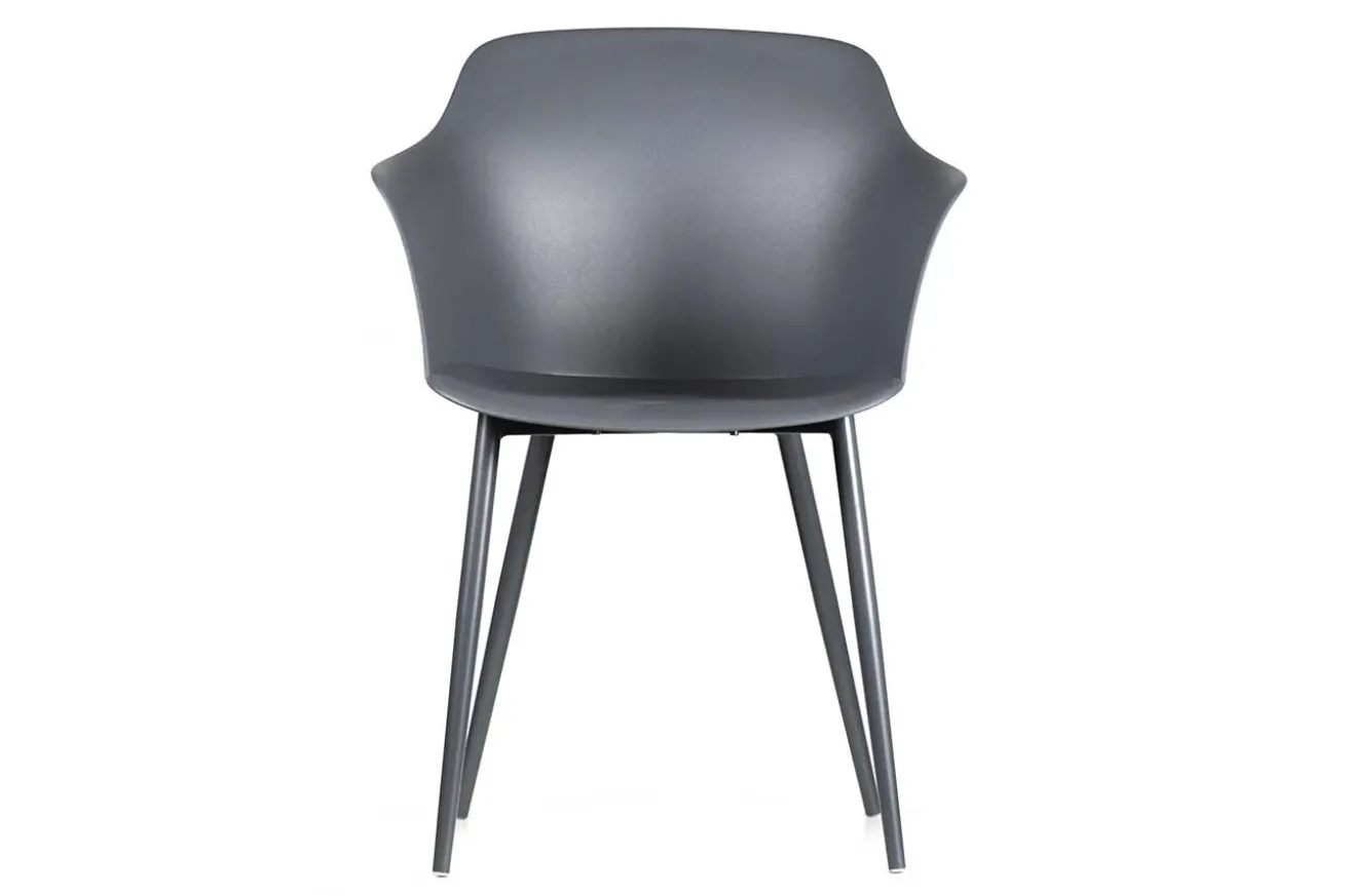 italienischer Designchair Blanchet mit Armlehne dunkelgrau