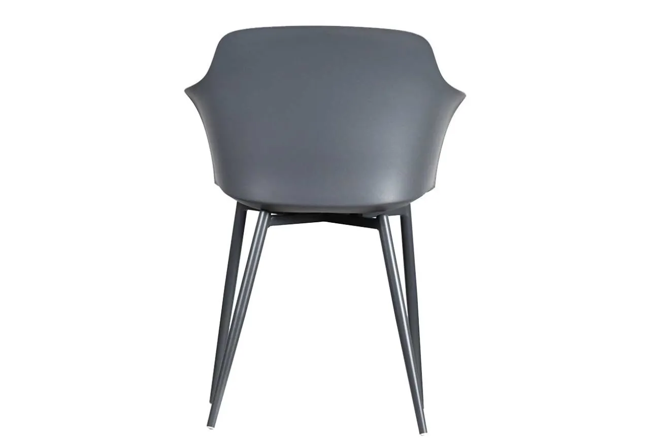 italienischer Designchair Blanchet mit Armlehne dunkelgrau