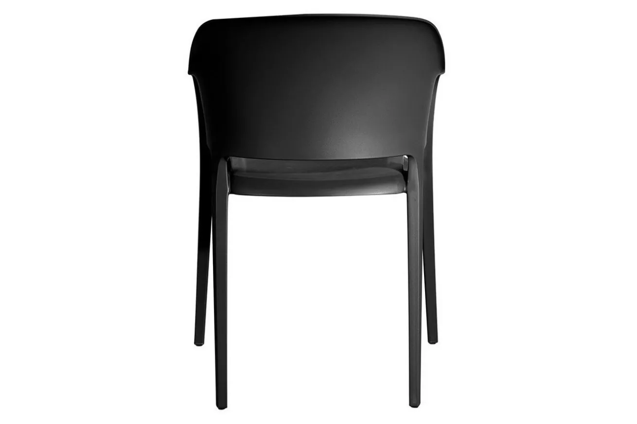 italienischer Designchair Cube mit Armlehne schwarz