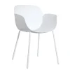 italienischer Designchair Phlox mit Armlehne weiß