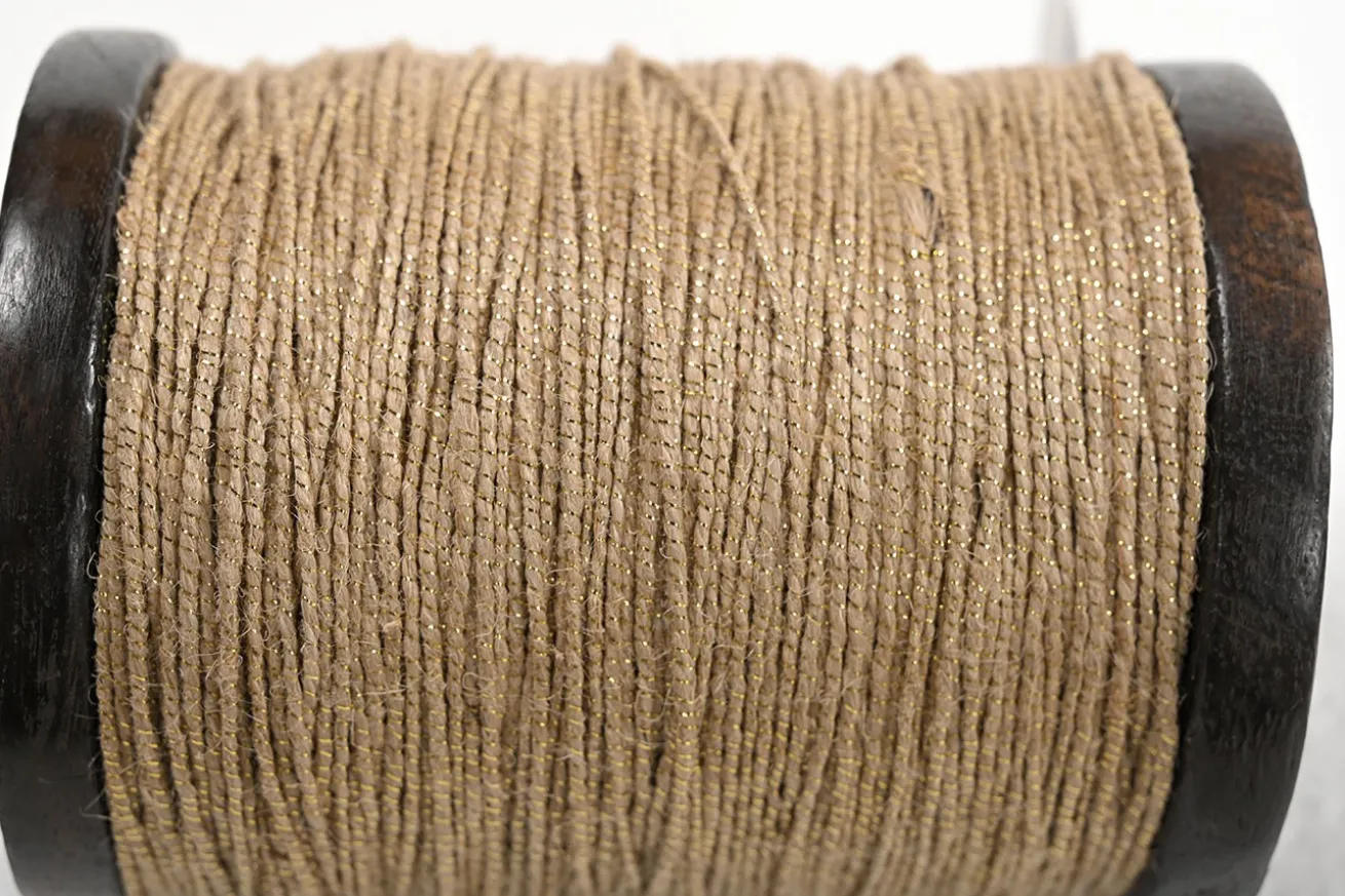 Jute-Lurex Band Ribbons 20m gold