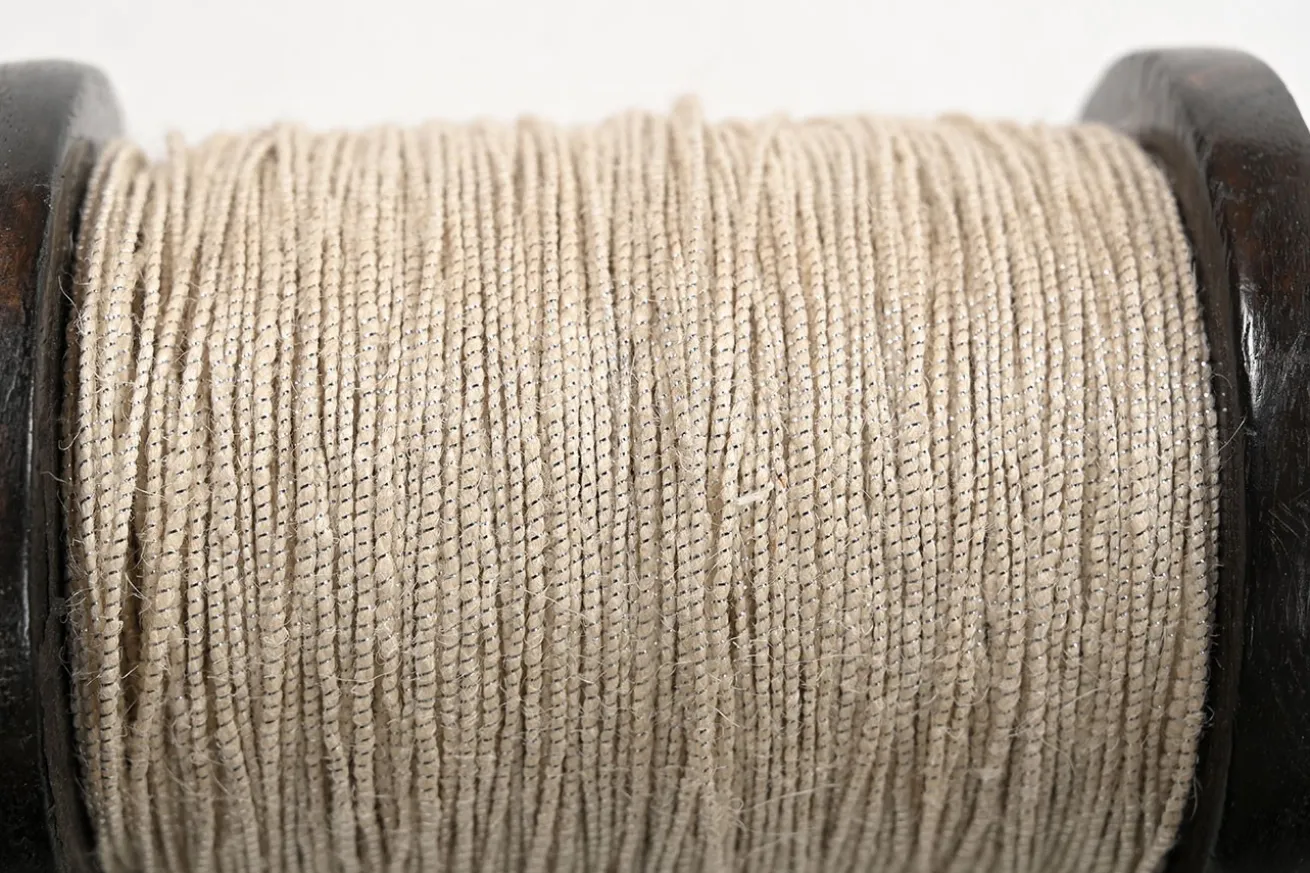 Jute-Lurex Band Ribbons 200m natur
