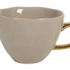 Kaffeetasse Porzellan hellgrau