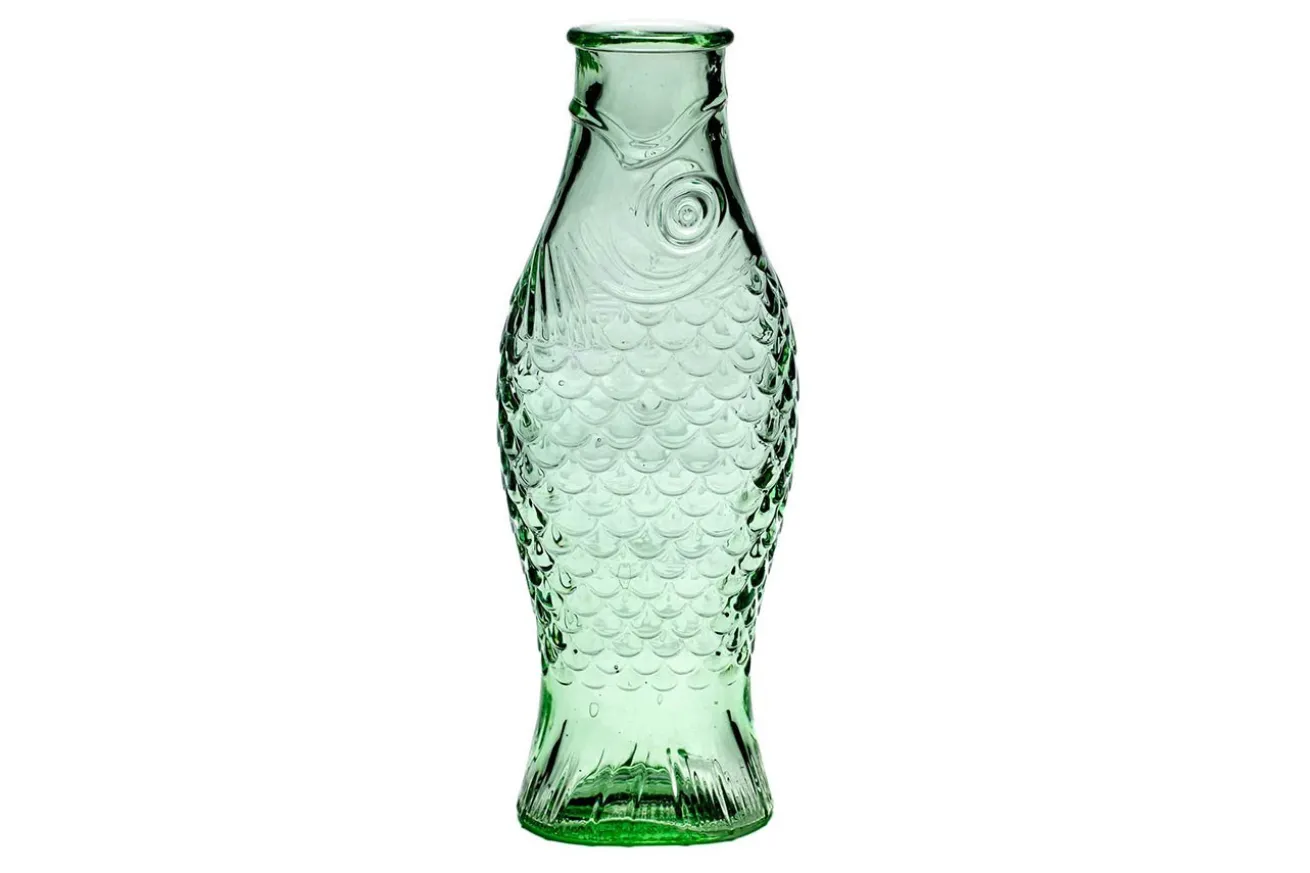 Karaffe Fish & Fish Glas grün H 29 cm