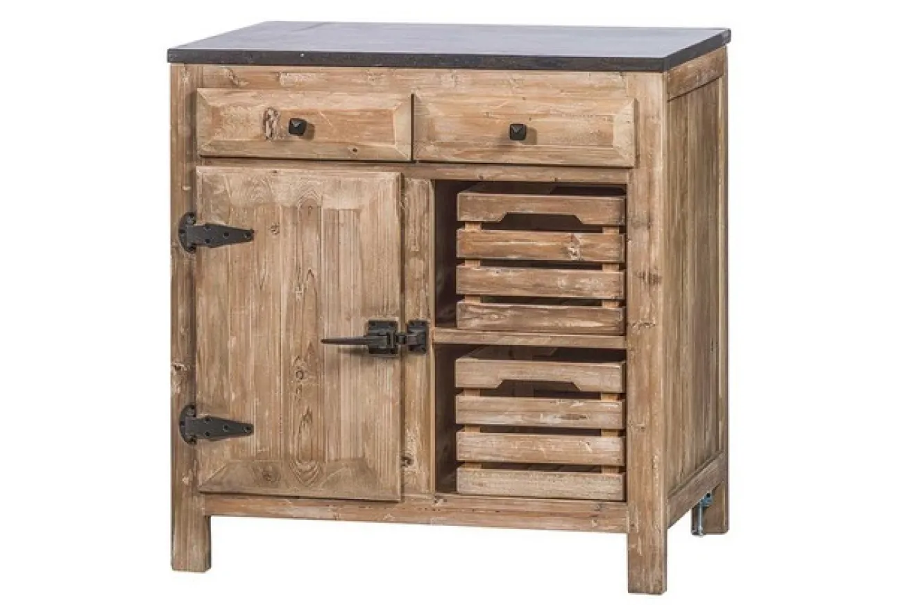 Küchenschrank Montpellier mit Holzkörben
