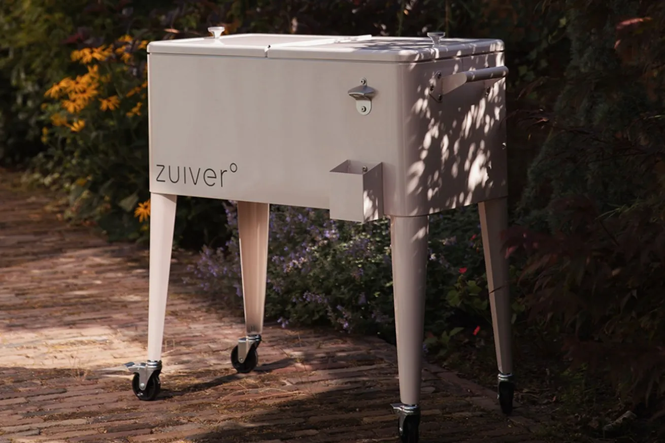 Kühlbox Be Cool auf Rollen weiß