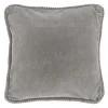 Kissen Carmen Samt hellgrau 45*45 cm