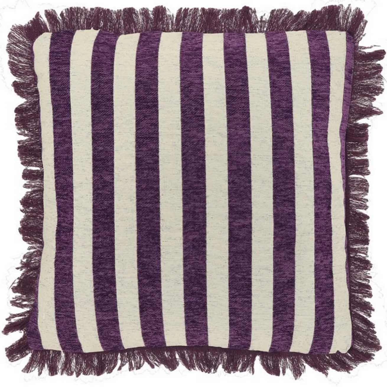 Kissen Tessi gestreift lila weiss45*45 cm