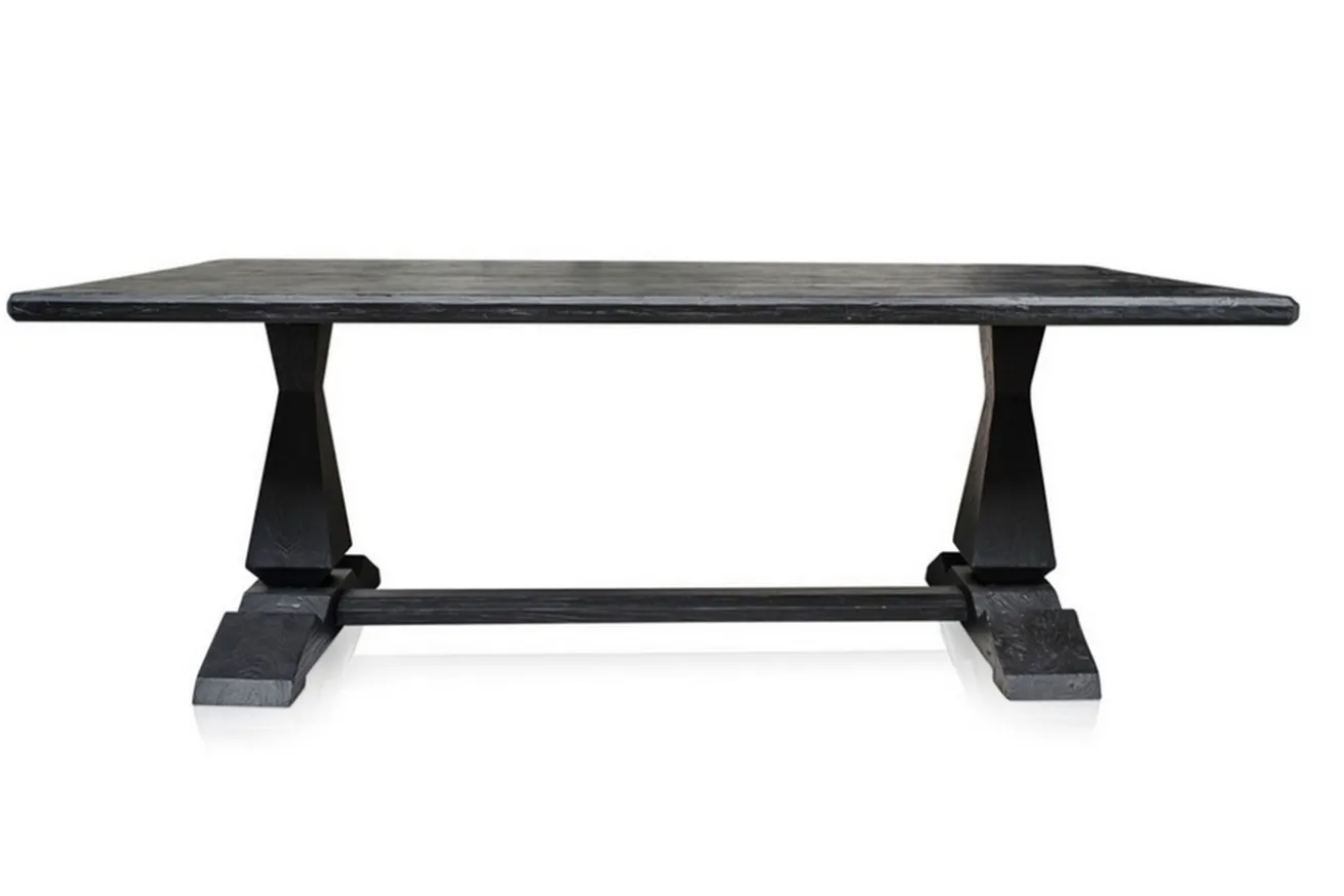 Klostertisch Massivholz schwarz 220