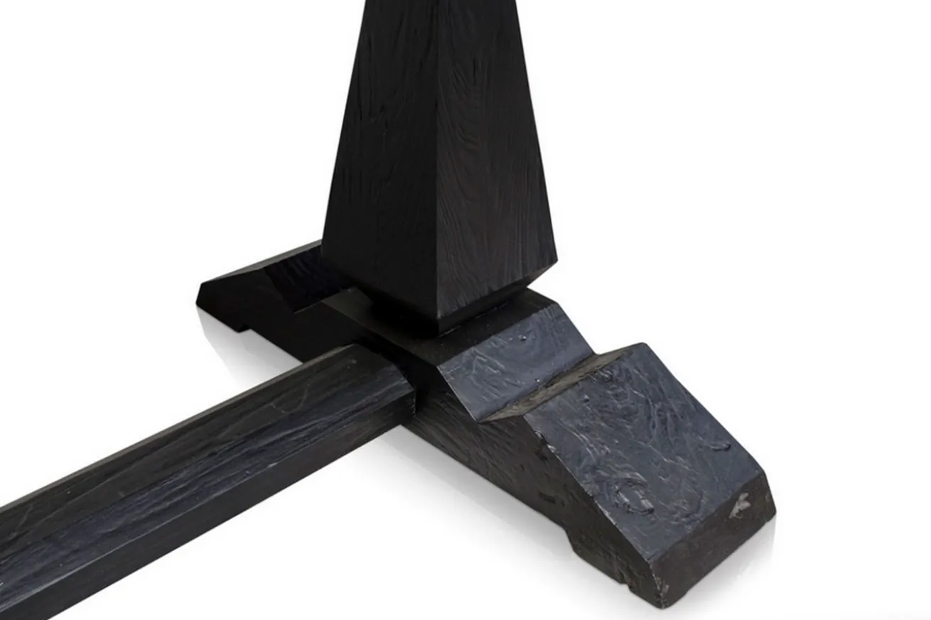 Klostertisch Massivholz schwarz 220