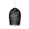 Lampenschirm Isla Rattan schwarz L