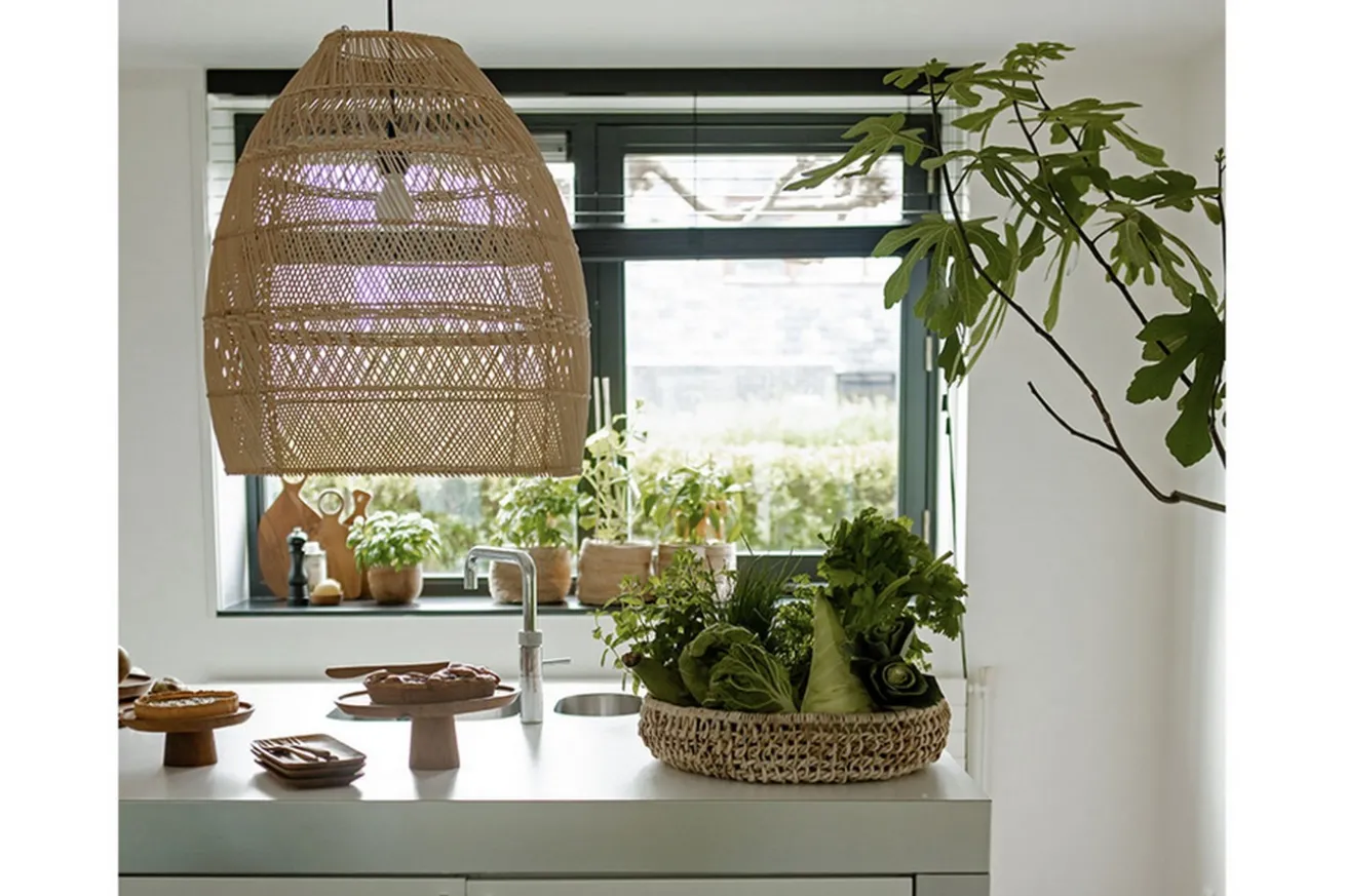 Lampenschirm Luna Rattan natural 3er Set